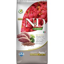 N&D Quinoa Ördek Brokoli ve Kuşkonmazlı Kısırlaştırılmış Yetişkin Kedi Maması 5 kg Düşük Tahıllı