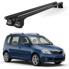 Today Auto Trio-I Skoda Roomster (2007 ve Sonrası)Uyumlu Siyah Kilitli Ara Atkı 120CM Port Bagaj Tavan Barı