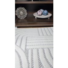 Elvey Home Krem Bohem Iskandinav Sisal Pamuk Taban Yıkanabilir Özel Kesim Kaymaz Salon Mutfak Koridor Halısı