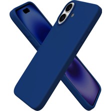 Bix iPhone 16 Silikon Kılıf Magsafe Uyumlu Güçlü Koruma Darbe Emici Evren Mavisi
