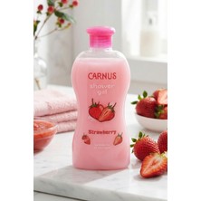 Carnus Duş Jeli Strawberry Çilek Kokulu Meyve Özlü Yoğun Nemlendirici Vücut Şampuanı 400 ml