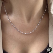 Gümüş Minimalist Çerçeveli Tektaş Kolye 925ct