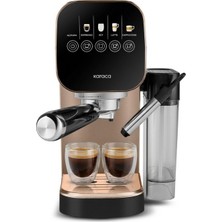 Karaca Mycaffee Barista S20 Entegre Süt Hazneli Otomatik Espresso ve Latte Makinesi Amber