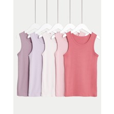 Marks & Spencer 5'li Saf Pamuklu Atlet Seti ( 2-14 Yaş)