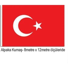 Asilmeydan Türkiye Cumhuriyeti Bayrağı Raşel Kumaş 8x12 metre - Büyük Bayrak