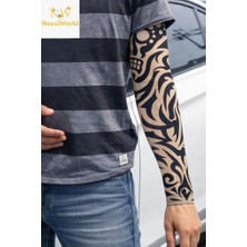 Osense Giyilebilir Kol Dövmesi Çorap Dövme 3D Baskılı Kol Bacak Dövme 2 Adet Model 9