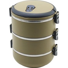 MiraLive Kahverengi 3lü Sefer Tası Saklama Kabı 1.8lt (4887)