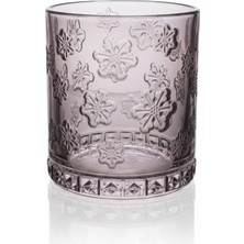 Cam Su Bardağı Mor Renk  Viski Bardağı 4 Lü Set Hediyelik Şık