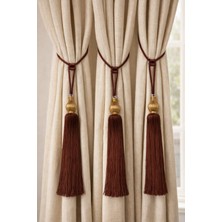 Çillor 3 Lü Set/ Altın Kuka Kahverengi Püskül Tavan Bağlama Braçol