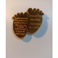 pleksi iki bebek  ayak ayetli bebek mevlüdü yaş günü  özel günlerde hediyelik 25 adet