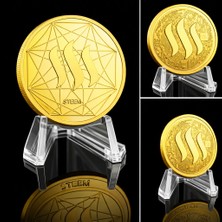 HediyelikBitcoin Steem Kripto Hatıra Parası - Özel Koleksiyonluk Kripto Obje ve Aksesuar