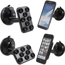 HypAirs Araç Içi Telefon-Tablet-Navigasyon Tutucu-(8 Vantuzlu Döner Başlıklı)