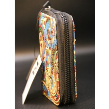 Pujiva Kilim Desenli Terme, Etnik Desenli, Şeffaf, Zarif ve Dayanıklı, Akardion Cüzdan, Kartlık