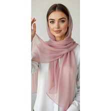 Moda Nur Modanur Şifon Kumaş, Janjanlı Parlak Şifon,pudra Pembe.ölçü 1.50*75 cm