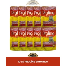 Proline Pouch Pate Somonlu Yaş Kedi Maması Seti 10X85 gr