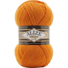 Alize Süperlana Klasik(5 Adet) 336 Turuncu Renk El Örgü Ipliği