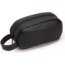 Sannora Bags Siyah Erkek Portföy Clutch Traş Kozmetik Bakım ve Günlük El Çantası