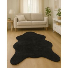 Etka Home Angora Tavşan Tüyü Antrasit Peluş Halı
