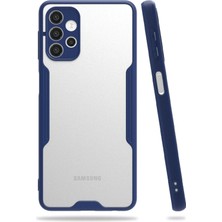 Pazarcan Galaxy A72 Kılıf Platin Silikon - Lacivert