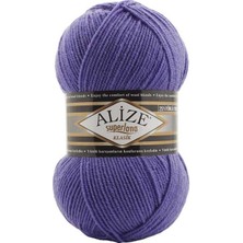 Alize Süperlanaklasik (5 Adet) 851 Menekşe Renkel Örgü Ipliği