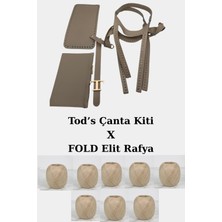 Tods Model Örgü Çanta Kiti Bej Elit Rafya Ipler Dahil Kit Örgü Kiti