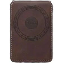 Eima E-04 2 Katlı Deri MagSafe Cüzdan – Manyetik iPhone Kartlık – Slim Telefon Arkası Cüzdan