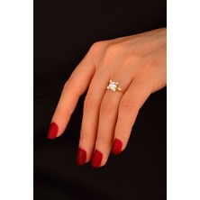 CEBECİ Cebeci 14 Ayar Tek Taş Altın Yüzük