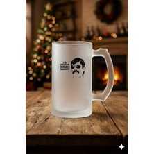 Sartre Art  Pala Sadece Ölüler Görür Tasarımlı Buzlu Cam Bira-Meşrubat Bardağı