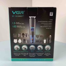 Vgr V-108 10 In 1 Profesyonel Erkek Bakım Seti - Standlı, LED Ekranlı Saç Sakal