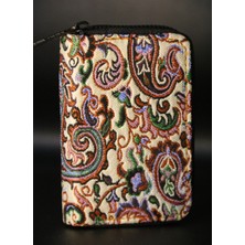 Pujiva Kilim Desenli Terme, Etnik Desenli, Şeffaf, Zarif ve Dayanıklı, Akardion Cüzdan, Kartlık