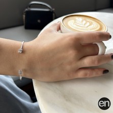 Baget Taşlı Ayarlanabilir Kelepçe 925ct