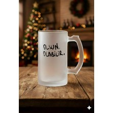 Sartre Art Olsun Olabilir Tasarımlı Buzlu Cam Bira-Meşrubat Bardağı