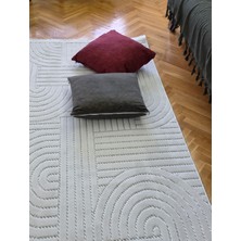 Badelya Home Açık Gri Bohem Iskandinav Modern Saçaklı Doğal Pamuk Taban Salon Koridor Çocuk Oturma Odası Halı