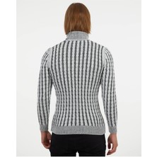 Elku Moda Erkek Siyah Boğazlı Triko Balıkçı Yaka Kazak Şık ve Sıcak Kış Stili Pamuklu Triko Boğazlı Kazak