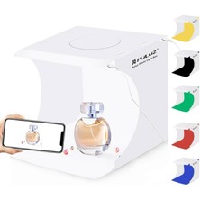 AZT Puluz PU5022 2 Ledli 23X24CM 6 Fonlu Çantalı Fotograf Ürün Çekim Çadırı Kutusu Light Box