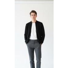 Nakşi Giyim Erkek Dokulu Fermuarlı Triko Hırka