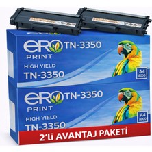 Ero Print TN-3350 / Brother HL-5450DNT Muadil Toner - 2'li Avantaj Paket