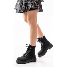 Arda Bayan Bot 812-2121 Siyah Zümrüt Bağcıklı Fermuarlı Günlük Kadın Bot