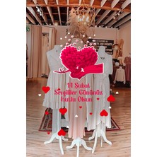 Mıgnatıs Kalp Içinde Kalpler Sevgililer Gününüz Kutlu Olsun Cam Vitrin Oda Stickerı 70 cm