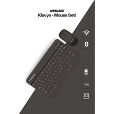 Gülcenin Dükkanı Siyah Kablosuz Klavye ve Mouse Seti