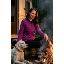 Lela Slim Fit Anti-Pilling Tüylenme Yapmayan Fermuarlı Cepli Polar Hırka Bayan POLAR 5907002