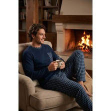 Buratti Kareli Yumuşak Dokulu Regular Fit Uzun Kollu Pijama Takımı Erkek Pijama Takımı 609611060