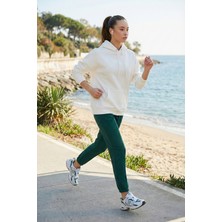 Lela Regular Fit Pamuklu Kapüşonlu Yaka Şardonlu Kışlık Sweat Bayan SWEAT 5863854