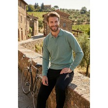 Buratti Pamuk Karışımlı Regular Fit Polo Yaka Kazak Erkek Polo Yaka Kazak 456223