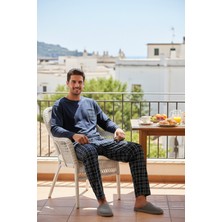 Buratti Ekoseli Cepli Beli Lastikli % 100 Pamuk Regular Fit Pijama Takımı Erkek Pijama Takımı 6572001