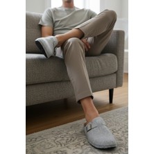 Buratti Kemerli Keçe Kışlık Ev Terlik Erkek Terlik 6711003