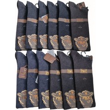Pro; Norfolk Ince Yün (Bambu-Yün) Erkek Çorap; Dikişsiz; Asorti 12'li Paket (41-44)