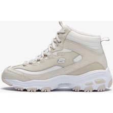 Skechers D'lites-Comft Times Memory Foam Leather Womens Sneaker Hafızalı Taban Hakiki Deri Bilekli Kadın Günlük Spor Ayakkabı Krem