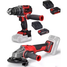 Einhell Tp-Cd 18/60 Li-I Bl Matkap Axxio 18/115 Q Avuç Taşlama 2.5AH-4.0AH Akülü Kömürsüz Set