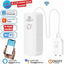 Tuyam smart Wifi Destekli Akıllı Kaçak Su Sensörü + 2 Pil
